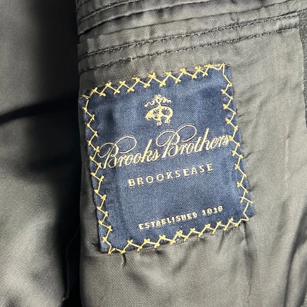 Brooks Brothers Blazer Mens 40S Charcoal Gray Brooksease Wool Sport‎ Coat USA